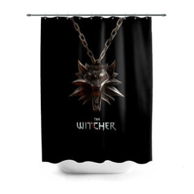 Штора 3D для ванной с принтом The Witcher в городе Новоалтайск, 100% полиэстер | плотность материала — 100 г/м2. Стандартный размер — 146 см х 180 см. По верхнему краю — пластиковые люверсы для креплений. В комплекте 10 пластиковых колец | ведьмак