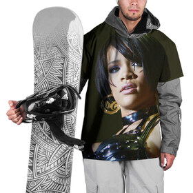 Накидка на куртку 3D с принтом Рианна в городе Новоалтайск, 100% полиэстер |  | rihanna | актриса | американская rb | поп певица | рианна