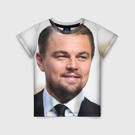 Детская футболка 3D с принтом Leonardo Dicaprio в городе Новоалтайск, 100% гипоаллергенный полиэфир | прямой крой, круглый вырез горловины, длина до линии бедер, чуть спущенное плечо, ткань немного тянется | Тематика изображения на принте: dicaprio | oscar | ди | дикаприо | каприо | леонардо