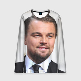 Мужской лонгслив 3D с принтом Leonardo Dicaprio в городе Новоалтайск, 100% полиэстер | длинные рукава, круглый вырез горловины, полуприлегающий силуэт | Тематика изображения на принте: dicaprio | oscar | ди | дикаприо | каприо | леонардо