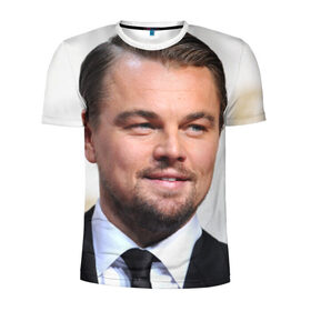 Мужская футболка 3D спортивная с принтом Leonardo Dicaprio в городе Новоалтайск, 100% полиэстер с улучшенными характеристиками | приталенный силуэт, круглая горловина, широкие плечи, сужается к линии бедра | Тематика изображения на принте: dicaprio | oscar | ди | дикаприо | каприо | леонардо