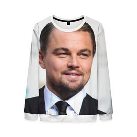 Мужской свитшот 3D с принтом Leonardo Dicaprio в городе Новоалтайск, 100% полиэстер с мягким внутренним слоем | круглый вырез горловины, мягкая резинка на манжетах и поясе, свободная посадка по фигуре | Тематика изображения на принте: dicaprio | oscar | ди | дикаприо | каприо | леонардо