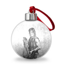 Ёлочный шар с принтом Дэрил в городе Новоалтайск, Пластик | Диаметр: 77 мм | the walking dead | кино | мертвецы | ужасы | ходячие