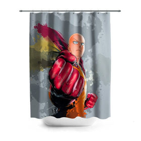 Штора 3D для ванной с принтом One-punch man в городе Новоалтайск, 100% полиэстер | плотность материала — 100 г/м2. Стандартный размер — 146 см х 180 см. По верхнему краю — пластиковые люверсы для креплений. В комплекте 10 пластиковых колец | anime | one punch man one punch man | аниме | анимешка | ван пач ман | ван пач мен | ванпанчман | ванпанчмен | ванпачман | ванпачмен | генос | манга | саитама | сайтама