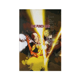 Обложка для паспорта матовая кожа с принтом One punch man в городе Новоалтайск, натуральная матовая кожа | размер 19,3 х 13,7 см; прозрачные пластиковые крепления | anime | ван пач ман | ван пач мен | ванпанчман | ванпанчмен | ванпачман | ванпачмен | генос | сайтама