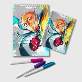 Блокнот с принтом One punch man в городе Новоалтайск, 100% бумага | 48 листов, плотность листов — 60 г/м2, плотность картонной обложки — 250 г/м2. Листы скреплены удобной пружинной спиралью. Цвет линий — светло-серый
 | anime | ван пач ман | ван пач мен | ванпанчман | ванпанчмен | ванпачман | ванпачмен | сайтама