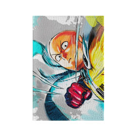 Обложка для паспорта матовая кожа с принтом One punch man в городе Новоалтайск, натуральная матовая кожа | размер 19,3 х 13,7 см; прозрачные пластиковые крепления | anime | ван пач ман | ван пач мен | ванпанчман | ванпанчмен | ванпачман | ванпачмен | сайтама