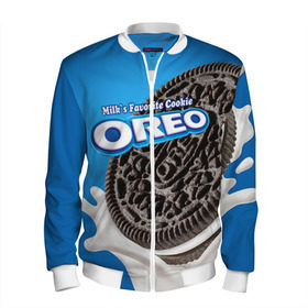 Мужской бомбер 3D с принтом Oreo в городе Новоалтайск, 100% полиэстер | застегивается на молнию, по бокам два кармана без застежек, по низу бомбера и на воротнике - эластичная резинка | oreo | орео | печенье | сладости
