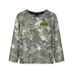 Детский лонгслив 3D с принтом B III + в городе Новоалтайск, 100% полиэстер | длинные рукава, круглый вырез горловины, полуприлегающий силуэт
 | армия | военный | группа | крови | служба