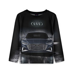 Детский лонгслив 3D с принтом Audi в городе Новоалтайск, 100% полиэстер | длинные рукава, круглый вырез горловины, полуприлегающий силуэт
 | audi | car | ауди | машина