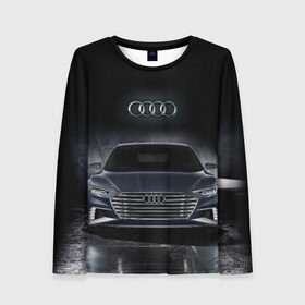 Женский лонгслив 3D с принтом Audi в городе Новоалтайск, 100% полиэстер | длинные рукава, круглый вырез горловины, полуприлегающий силуэт | audi | car | ауди | машина