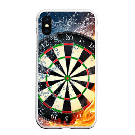 Чехол для iPhone XS Max матовый с принтом Мишень для Дартс в городе Новоалтайск, Силикон | Область печати: задняя сторона чехла, без боковых панелей | дартс | дротики | игра | мишень | победа
