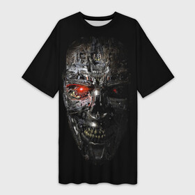 Платье-футболка 3D с принтом Терминатор: Генезис в городе Новоалтайск,  |  | terminator | арни | робот | т 800 | терминатор
