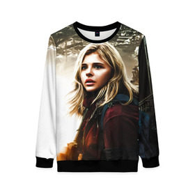 Женский свитшот 3D с принтом Chloe Moretz в городе Новоалтайск, 100% полиэстер с мягким внутренним слоем | круглый вырез горловины, мягкая резинка на манжетах и поясе, свободная посадка по фигуре | chloe | moretz | кино | морец | пипец | хлоя | хлоя грейя морец