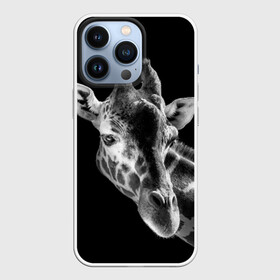 Чехол для iPhone 13 Pro с принтом Жираф в городе Новоалтайск,  |  | африка | животное | жираф | фон | фото | черно белое | черный