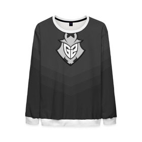Мужской свитшот 3D с принтом G2 eSports в городе Новоалтайск, 100% полиэстер с мягким внутренним слоем | круглый вырез горловины, мягкая резинка на манжетах и поясе, свободная посадка по фигуре | csgo | cybersport | esports | g2 | team | г2 | ксго