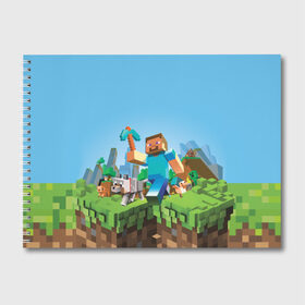 Альбом для рисования с принтом Minecraft в городе Новоалтайск, 100% бумага
 | матовая бумага, плотность 200 мг. | minecraft | игры | майнкрафт