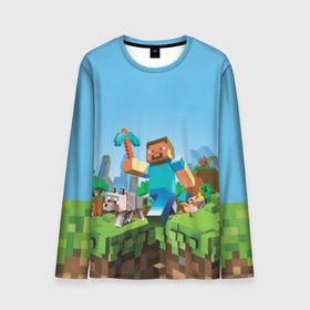 Мужской лонгслив 3D с принтом Minecraft в городе Новоалтайск, 100% полиэстер | длинные рукава, круглый вырез горловины, полуприлегающий силуэт | Тематика изображения на принте: minecraft | игры | майнкрафт