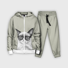 Детский костюм 3D с принтом Кот   хипстер в городе Новоалтайск,  |  | cat | hipster | кот | кошка | хипстер