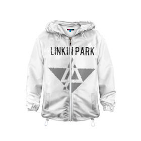 Детская ветровка 3D с принтом Linkin Park в городе Новоалтайск, 100% полиэстер | подол и капюшон оформлены резинкой с фиксаторами, по бокам два кармана без застежек, один потайной карман на груди | линкин парк