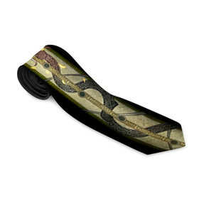 Галстук 3D с принтом Dragon Lore в городе Новоалтайск, 100% полиэстер | Длина 148 см; Плотность 150-180 г/м2 | Тематика изображения на принте: awp | cs go | dragon | lore | винтовка | дракон | контр | кс го | ксго | скин | страйк