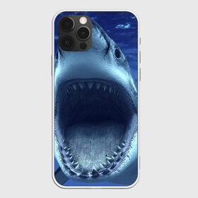Чехол для iPhone 12 Pro Max с принтом Белая акула в городе Новоалтайск, Силикон |  | shark | море | синий