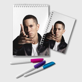 Блокнот с принтом Eminem в городе Новоалтайск, 100% бумага | 48 листов, плотность листов — 60 г/м2, плотность картонной обложки — 250 г/м2. Листы скреплены удобной пружинной спиралью. Цвет линий — светло-серый
 | eminem | music | rap | usa | музыка | рэп | сша | эминем
