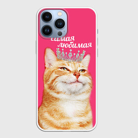 Чехол для iPhone 13 Pro Max с принтом Самая любимая в городе Новоалтайск,  |  | Тематика изображения на принте: с котами