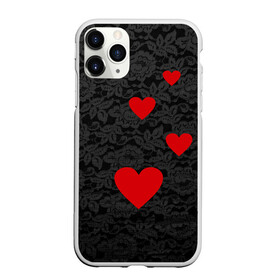 Чехол для iPhone 11 Pro матовый с принтом Кружево и сердца в городе Новоалтайск, Силикон |  | dg | dolce | gabbana | габбана | дольче | любовь | сердечко