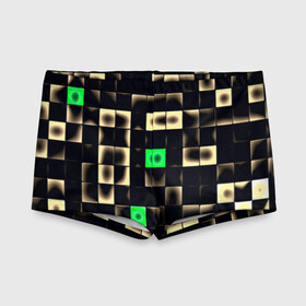 Детские купальные плавки 3D с принтом Minecraft в городе Новоалтайск, Полиэстер 85%, Спандекс 15% | Слитный крой, подклад по переду изделия, узкие бретели | game | minecraft | игры | пиксели | популярные | прикольные