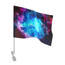 Флаг для автомобиля с принтом Вселенная в городе Новоалтайск, 100% полиэстер | Размер: 30*21 см | вселенная | галатика | звезды