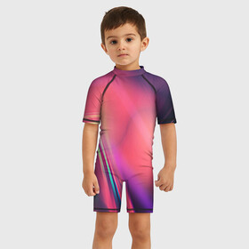 Детский купальный костюм 3D с принтом Lighting в городе Новоалтайск, Полиэстер 85%, Спандекс 15% | застежка на молнии на спине | lighting | new | абстракция | прикольные | текстуры | темные