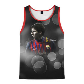 Мужская майка 3D с принтом Месси (leo messi) в городе Новоалтайск, 100% полиэстер | круглая горловина, приталенный силуэт, длина до линии бедра. Пройма и горловина окантованы тонкой бейкой | barselona | messi | барселона | лучший | месси | футбол