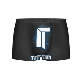 Мужские трусы 3D с принтом TITAN в городе Новоалтайск, 50% хлопок, 50% полиэстер | классическая посадка, на поясе мягкая тканевая резинка | csgo | dota | ксго | титан