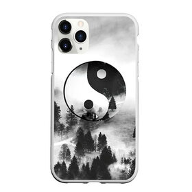 Чехол для iPhone 11 Pro Max матовый с принтом Гармония в городе Новоалтайск, Силикон |  | белое | гармония | инь | природа | черное | янь