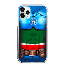Чехол для iPhone 11 Pro матовый с принтом Капитан Татарстан в городе Новоалтайск, Силикон |  | Тематика изображения на принте: капитан | супергерой | татарин | татарка | татарстан | флаг