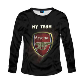 Женский лонгслив 3D с принтом My team Arsenal в городе Новоалтайск, 100% полиэстер | длинные рукава, круглый вырез горловины, полуприлегающий силуэт | arsenal | team | арсенал | клуб | футбол