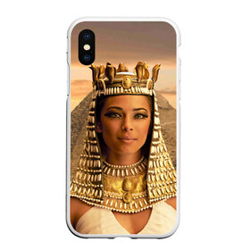 Чехол для iPhone XS Max матовый с принтом Клеопатра в городе Новоалтайск, Силикон | Область печати: задняя сторона чехла, без боковых панелей | египет | египетская | закат | золото | клеопатра | корона | песок | пирамиды | пустыня | солнце | царица