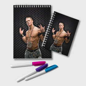 Блокнот с принтом John Cena в городе Новоалтайск, 100% бумага | 48 листов, плотность листов — 60 г/м2, плотность картонной обложки — 250 г/м2. Листы скреплены удобной пружинной спиралью. Цвет линий — светло-серый
 | Тематика изображения на принте: john cena | wwe чемпион | джон сина