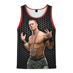 Мужская майка 3D с принтом John Cena в городе Новоалтайск, 100% полиэстер | круглая горловина, приталенный силуэт, длина до линии бедра. Пройма и горловина окантованы тонкой бейкой | Тематика изображения на принте: john cena | wwe чемпион | джон сина