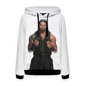 Женская толстовка 3D с принтом Roman Reigns в городе Новоалтайск, 100% полиэстер  | двухслойный капюшон со шнурком для регулировки, мягкие манжеты на рукавах и по низу толстовки, спереди карман-кенгуру с мягким внутренним слоем. | roman reigns | wwe | роман рейнс