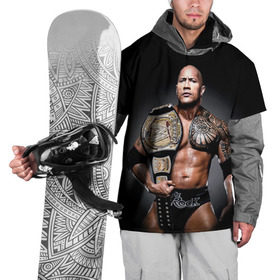 Накидка на куртку 3D с принтом Dwayne Johnson в городе Новоалтайск, 100% полиэстер |  | raw | wwe | актер | дуэйн джонсон | скала