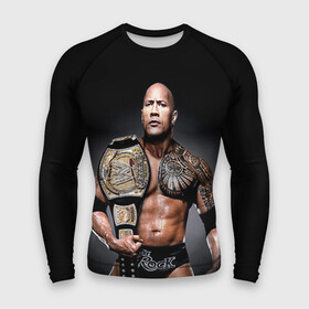 Мужской рашгард 3D с принтом Dwayne Johnson в городе Новоалтайск,  |  | raw | wwe | актер | дуэйн джонсон | скала