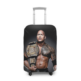Чехол для чемодана 3D с принтом Dwayne Johnson в городе Новоалтайск, 86% полиэфир, 14% спандекс | двустороннее нанесение принта, прорези для ручек и колес | raw | wwe | актер | дуэйн джонсон | скала