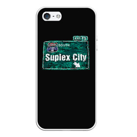 Чехол для iPhone 5/5S матовый с принтом Suplex city в городе Новоалтайск, Силикон | Область печати: задняя сторона чехла, без боковых панелей | fear | fury | wwe | рестлер