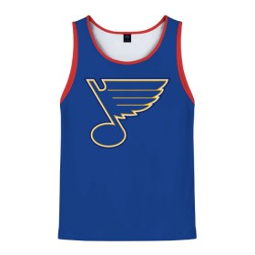 Мужская майка 3D с принтом Saint louis blues Tarasenko 91 в городе Новоалтайск, 100% полиэстер | круглая горловина, приталенный силуэт, длина до линии бедра. Пройма и горловина окантованы тонкой бейкой | Тематика изображения на принте: saint louis blues | tarasenko | тарасенко