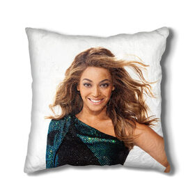 Подушка 3D с принтом Бейонсе в городе Новоалтайск, наволочка – 100% полиэстер, наполнитель – холлофайбер (легкий наполнитель, не вызывает аллергию). | состоит из подушки и наволочки. Наволочка на молнии, легко снимается для стирки | Тематика изображения на принте: бейонсе