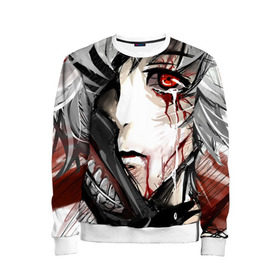 Детский свитшот 3D с принтом Tokyo Ghoul в городе Новоалтайск, 100% полиэстер | свободная посадка, прямой крой, мягкая тканевая резинка на рукавах и понизу свитшота | anime | ghoul | tokyo | tokyo ghoul | гуль