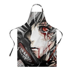 Фартук 3D с принтом Tokyo Ghoul в городе Новоалтайск, 100% полиэстер | общий размер — 65 х 85 см, ширина нагрудника — 26 см, горловина — 53 см, длина завязок — 54 см, общий обхват в поясе — 173 см. Принт на завязках и на горловине наносится с двух сторон, на основной части фартука — только с внешней стороны | anime | ghoul | tokyo | tokyo ghoul | гуль