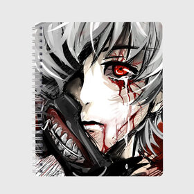 Тетрадь с принтом Tokyo Ghoul в городе Новоалтайск, 100% бумага | 48 листов, плотность листов — 60 г/м2, плотность картонной обложки — 250 г/м2. Листы скреплены сбоку удобной пружинной спиралью. Уголки страниц и обложки скругленные. Цвет линий — светло-серый
 | anime | ghoul | tokyo | tokyo ghoul | гуль
